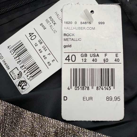 Hallhuber Rock Metallic Gold Midi Skirt Size 40 New with Tags - Picture 3 of 4